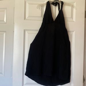 Black halter swim cover-up
